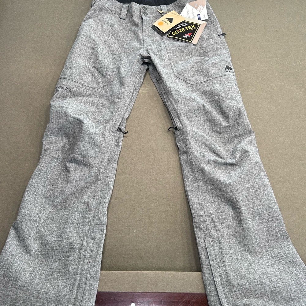 BURTON BALLAST GORE-TEX MENS PANTS SIZE MEDIUM HEATHER GREY